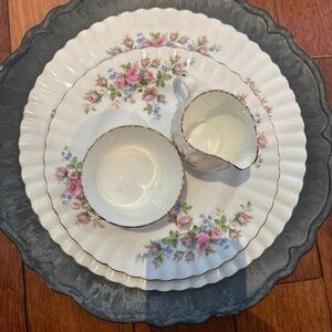Royal Albert Moss Rose 4 piece China Set